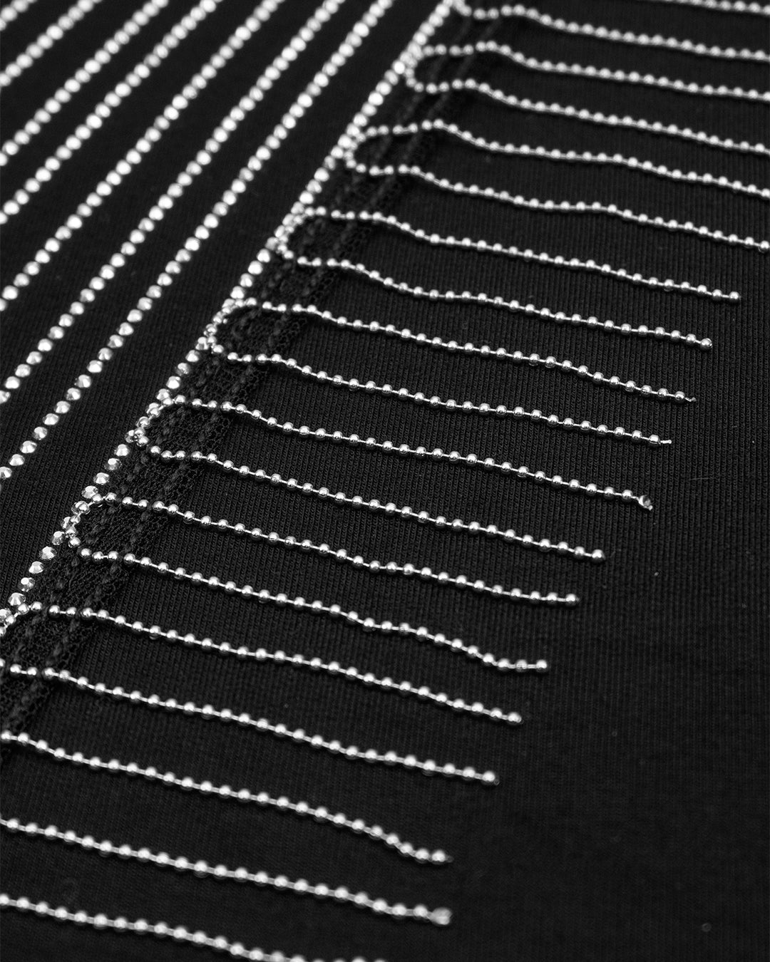 ترينج بلين سلاسل و حزام مرصع - قطن طبيعي - اسود\فضي