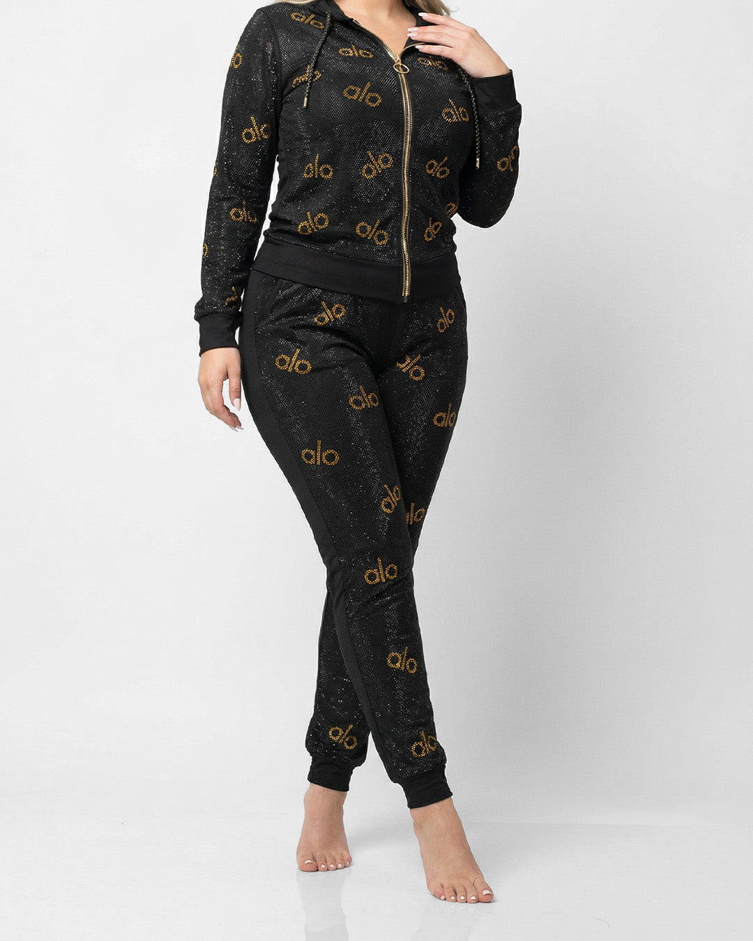 ترنج الو الو قطن طبيعي اسود\ذهبي