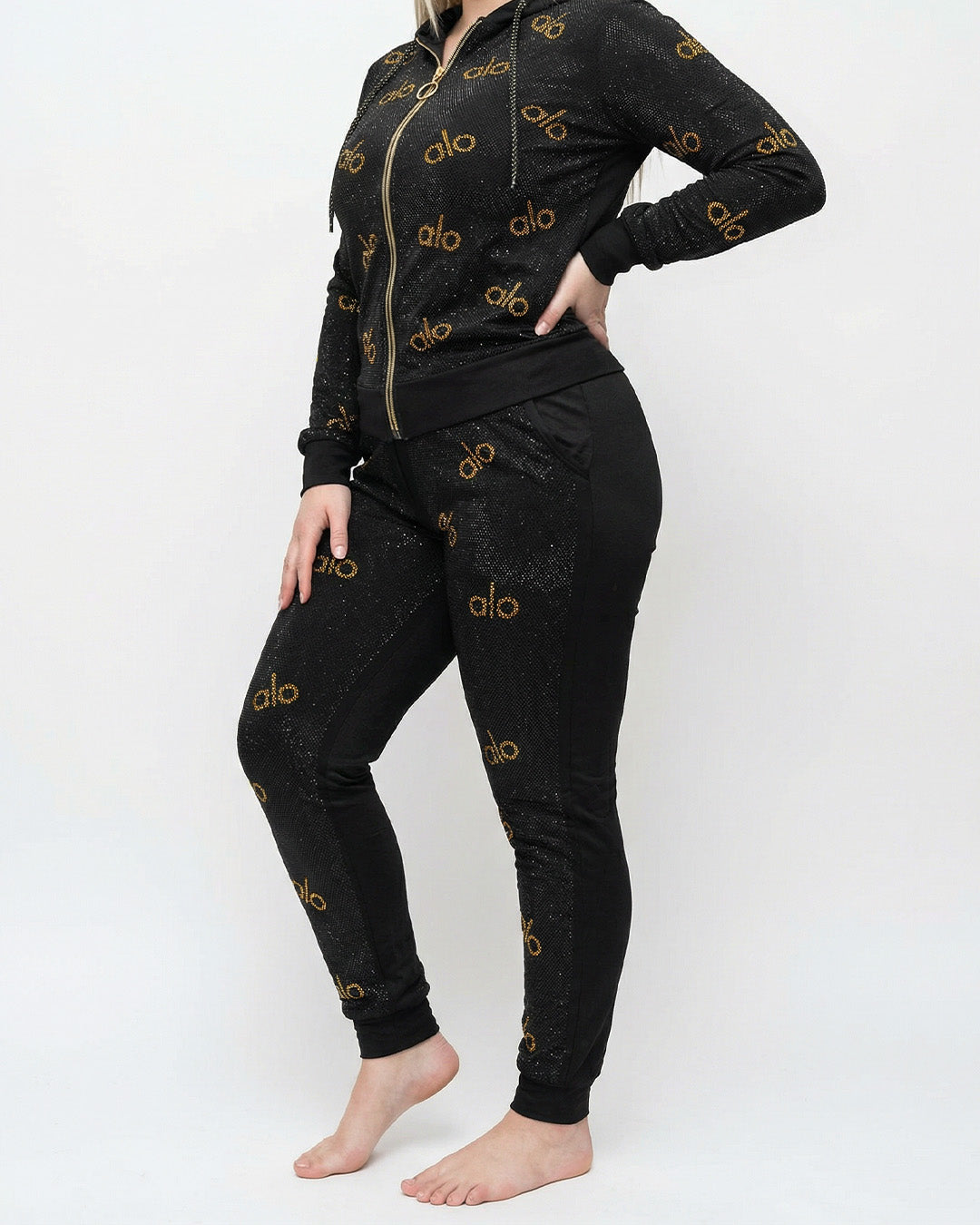 ترنج الو الو قطن طبيعي اسود\ذهبي