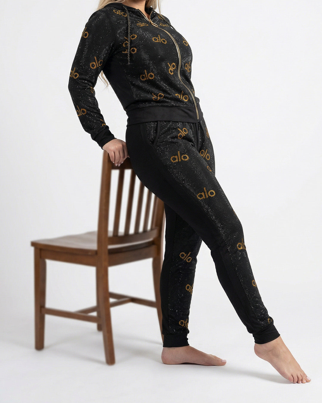 ترنج الو الو قطن طبيعي اسود\ذهبي