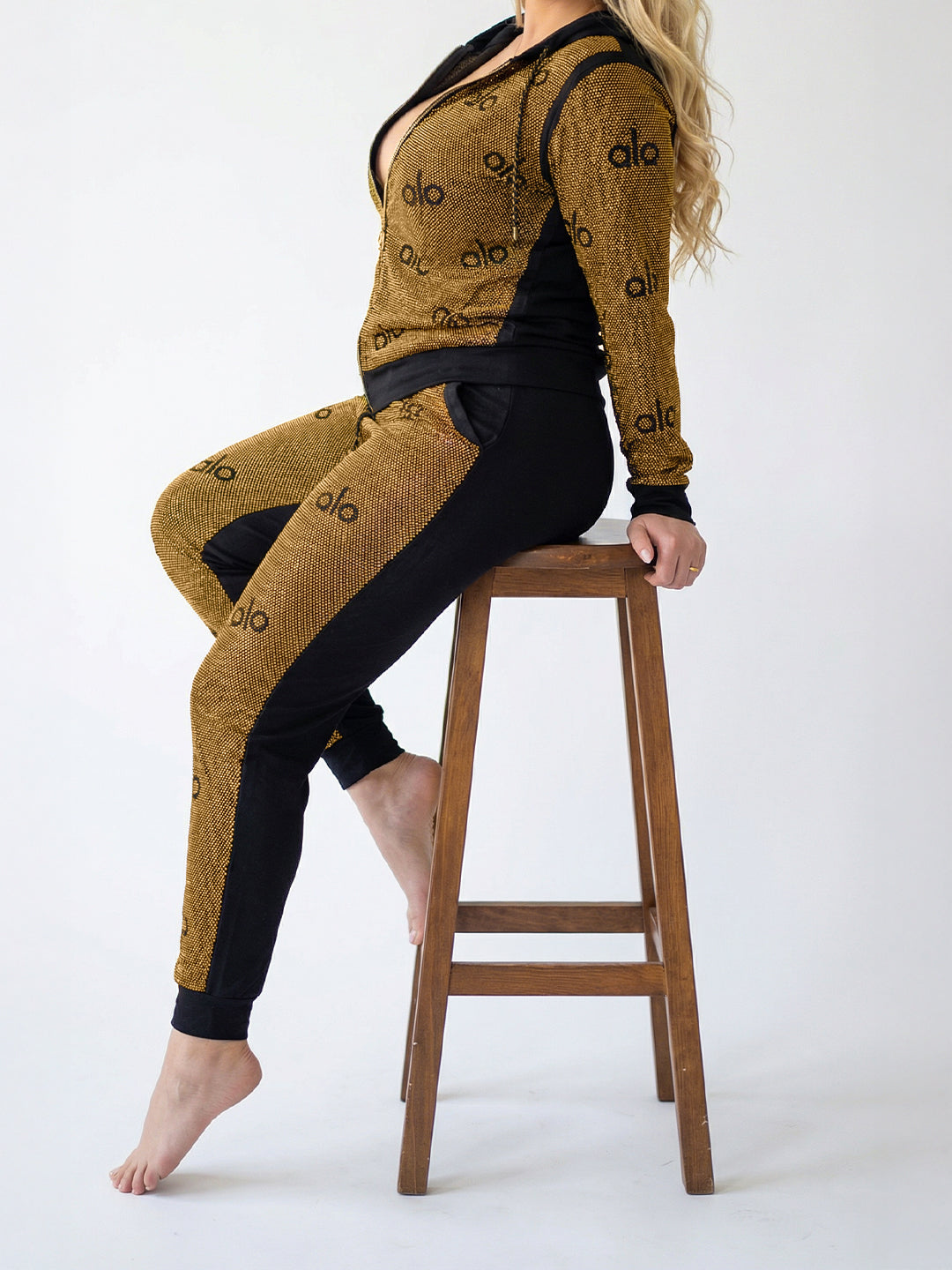 ترنج الو الو قطن طبيعي ذهبي\اسود