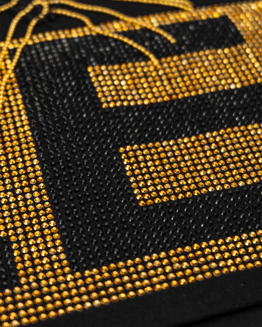 ترينج بلين سلاسل و حزام مرصع - قطن طبيعي - اسود\ذهبي